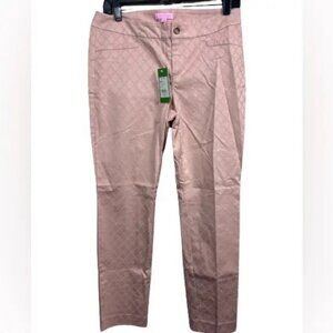 NWT Lilly Pulitzer 29" Kelly Textured Skinny Ankle Length Pant Size 2